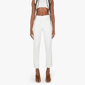 Mother High Waisted Rider Ankle-Fairest Of Them All-White-Size 24